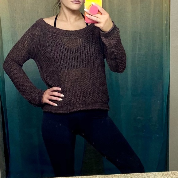 Free People brown knit sweater - Picture 3 of 3